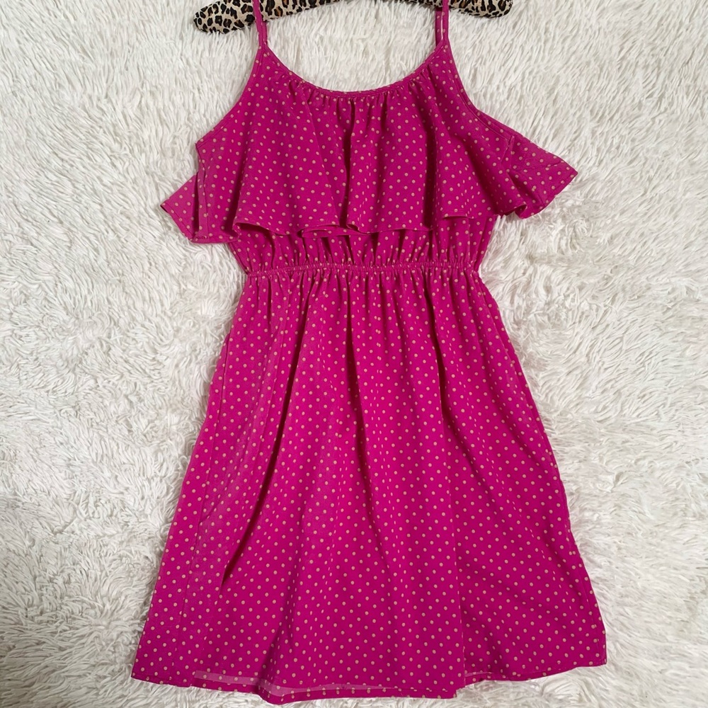 🦋Magenta flounce dress